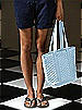 Quilted Fashion Tote Bag: Matte Satin
