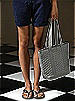Quilted Fashion Tote Bag: Matte Satin