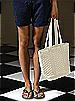 Quilted Fashion Tote Bag: Matte Satin