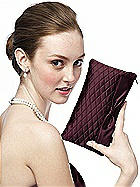 Quilted Clutch in Matte Satin