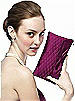 Quilted Clutch in Matte Satin