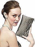 Quilted Clutch in Matte Satin