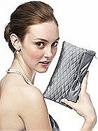 Quilted Clutch in Matte Satin