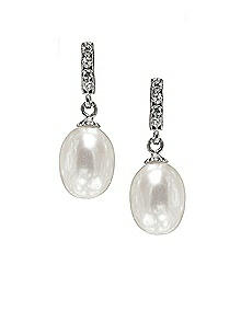 Pearl Deco Drop Earrings