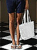 Iridescent Taffeta Quilted Fashion Tote Bag
