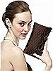 Iridescent Taffeta Quilted Clutch Handbag