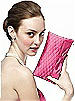 Iridescent Taffeta Quilted Clutch Handbag