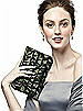 Ruffle Clutch Handbag in Iridescent Taffeta