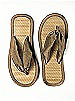 Iridescent Taffeta Flip Flops