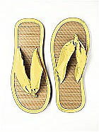 Iridescent Taffeta Flip Flops