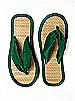 Iridescent Taffeta Flip Flops