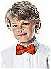 Boy's Clip Bow Tie in Duchess Satin