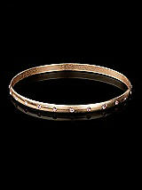 La Vie Parisienne 14k Gold Plated Bangle w/ Swarovski Crystal Detail