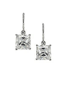 Princess Cut CZ Earrings