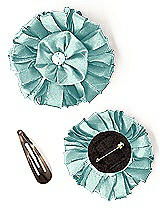 Dupioni Confetti Flower with Rhinestone Detail