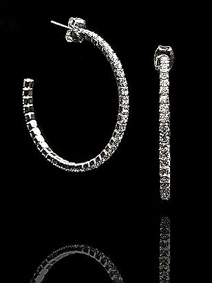 Swarovski Crystal Hoop Earrings