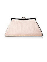 Dupioni Trapezoid Clutch with Jeweled Clasp