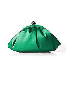 Gathered Matte Satin Clutch