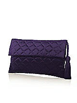 Quilted Envelope Clutch with Tassel Detail
