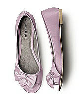 Satin Peep Toe Bridal Ballet Flats