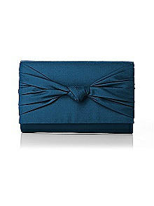 Silk Faille Knot Clutch