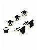 Men's Color Block Studs and Cufflinks