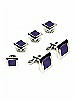 Men's Color Block Studs and Cufflinks