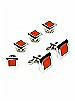 Men's Color Block Studs and Cufflinks