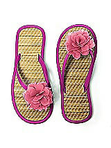 Flower Trimmed Bridesmaid and Bridal Flip Flop