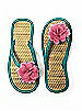 Flower Trimmed Bridesmaid and Bridal Flip Flop