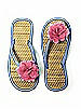 Flower Trimmed Bridesmaid and Bridal Flip Flop