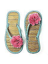 Flower Trimmed Bridesmaid and Bridal Flip Flop