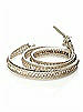Narrow Leather and Pewter Wrap Bracelet 