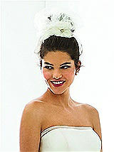 Double Feather Flower Headpiece with Tulle