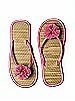 Pom Pom Flower Trimmed Bridesmaid and Bridal Flip Flop