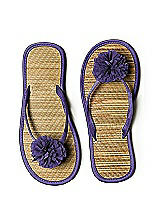 Pom Pom Flower Trimmed Bridesmaid and Bridal Flip Flop