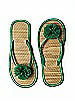 Pom Pom Flower Trimmed Bridesmaid and Bridal Flip Flop
