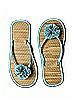 Pom Pom Flower Trimmed Bridesmaid and Bridal Flip Flop