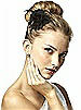 Nu-Georgette and Feather Flower Bridal Hair Clip