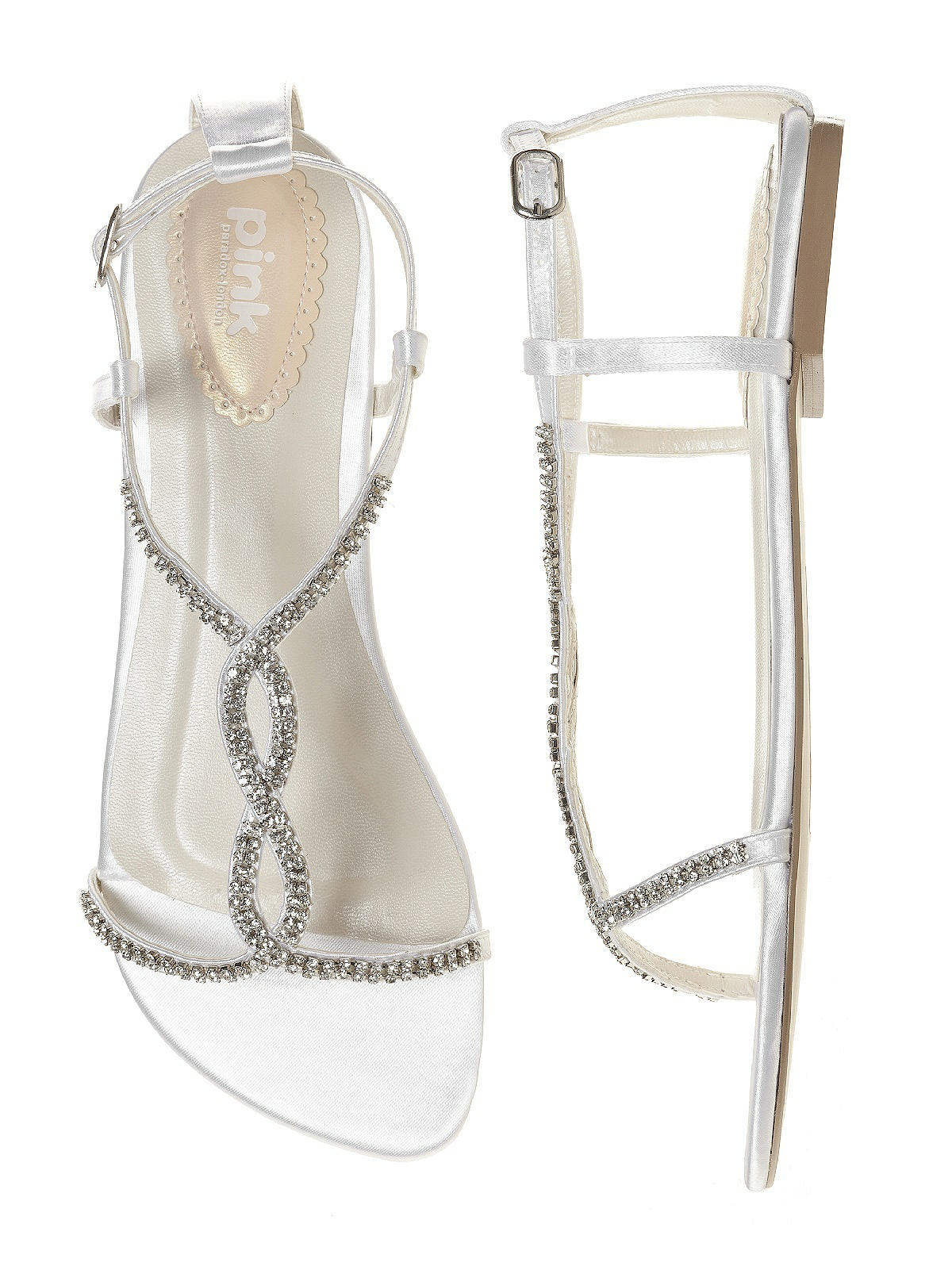 silver bridal sandals